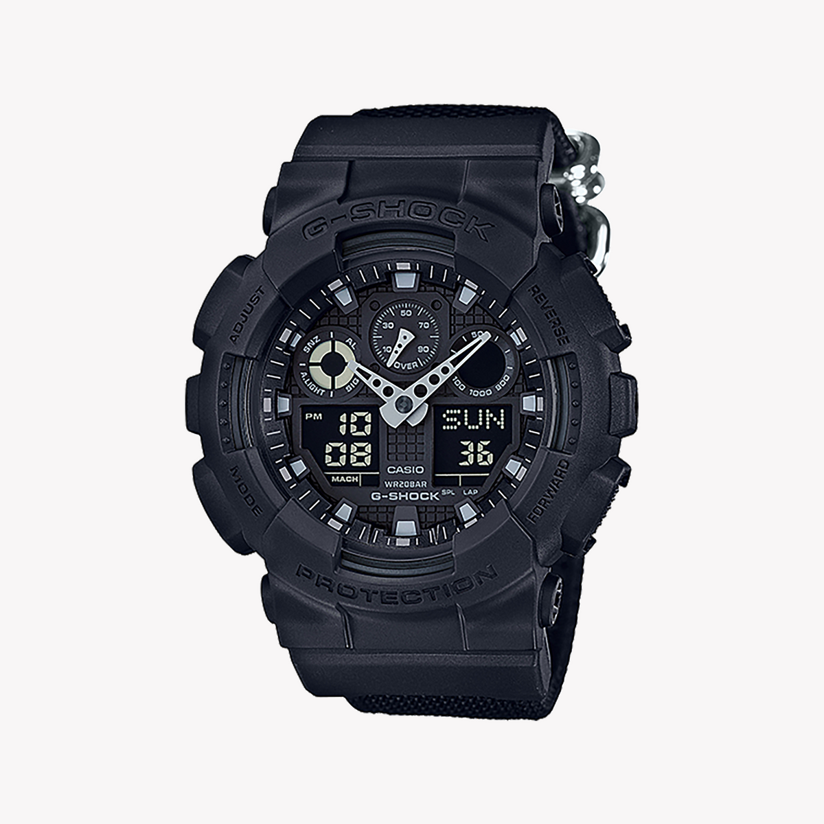 CASIO G-SHOCK GA100BBN-1A - BOLD ADVENTURER SERIES Men's Watch with all-black design and rugged functionality