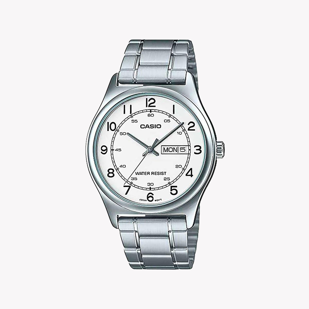 MTP-V006D-7BUDF - TIMELESS ELEGANCE - MEN'S STAINLESS STEEL WATCH WITH DAY & DATE FUNCTION