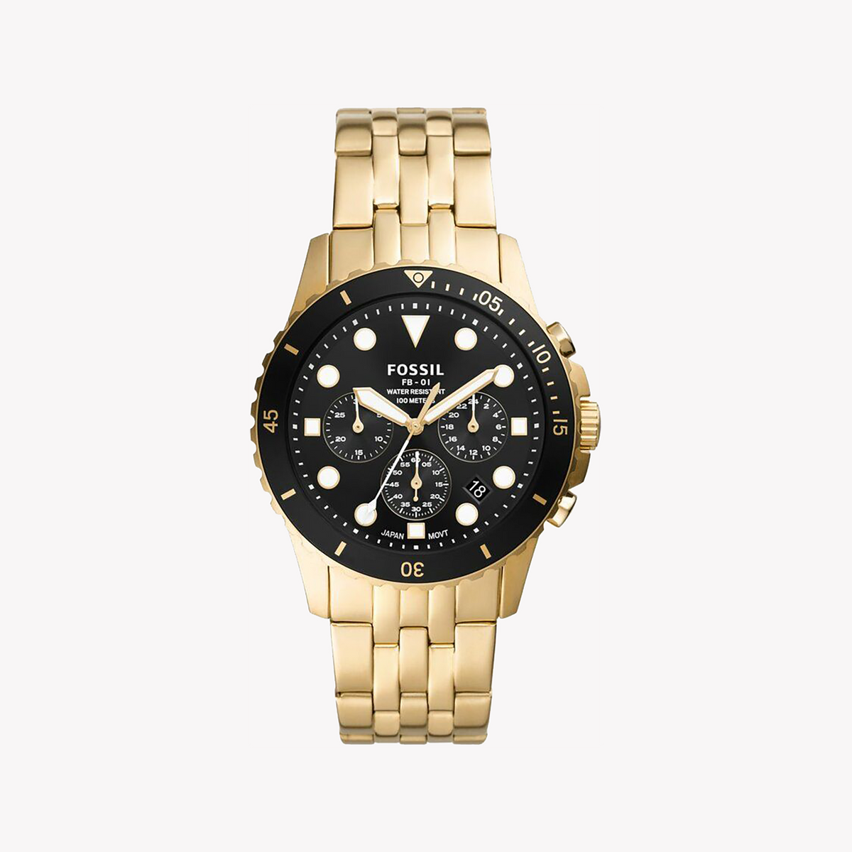 FOSSIL FS5836 TIMEPIECE - ELEGANT GOLD & BLACK STYLISH MEN'S WATCH