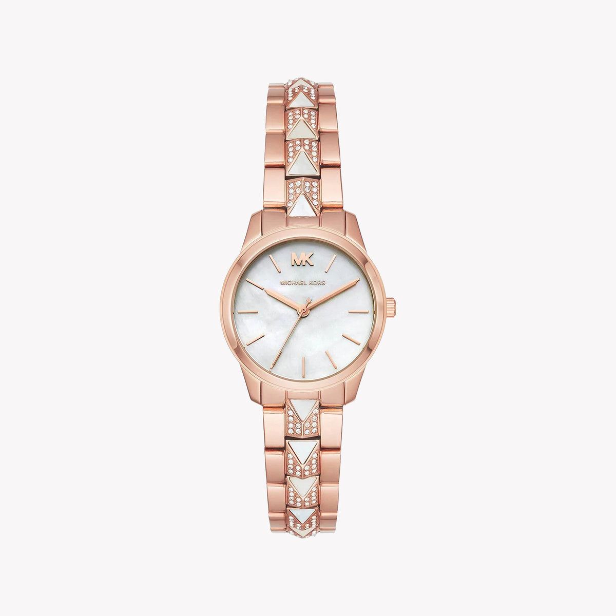 MICHAEL KORS MK6674 ROSE GOLD ELEGANCE - CHIC WOMEN'S WATCH WITH WHITE DIAL & STAINLESS STEEL BAND