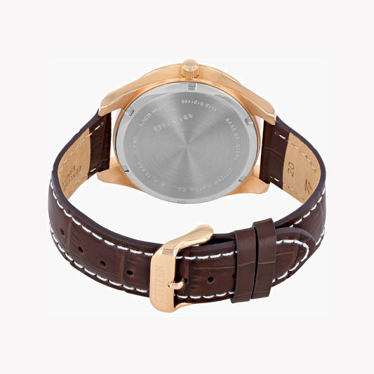 CITIZEN BI1033-04E - SOPHISTICATED GOLD & BLACK MEN'S WATCH WITH LUXURY LEATHER BAND-i-Watch-2