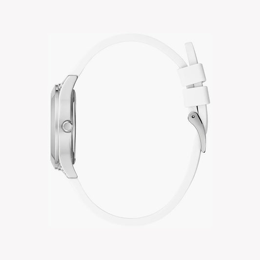 GUESS GW0381L1 SILVER GLAM - CHIC MODERN WOMEN'S WATCH with White Silicone Band & Radiant Dial-i-Watch-2