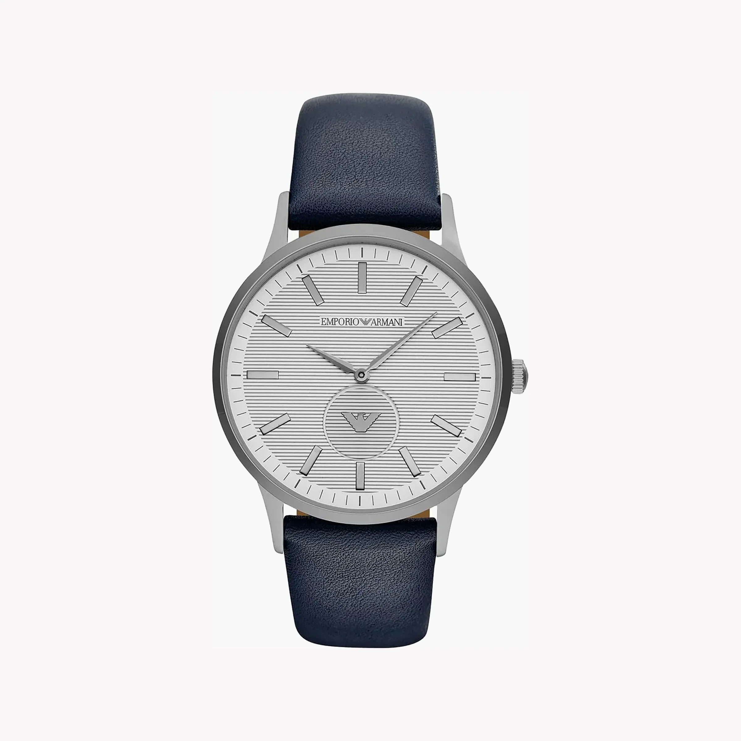 Emporio Armani AR11119 – Stilvolle silberne Uhr mit blauem