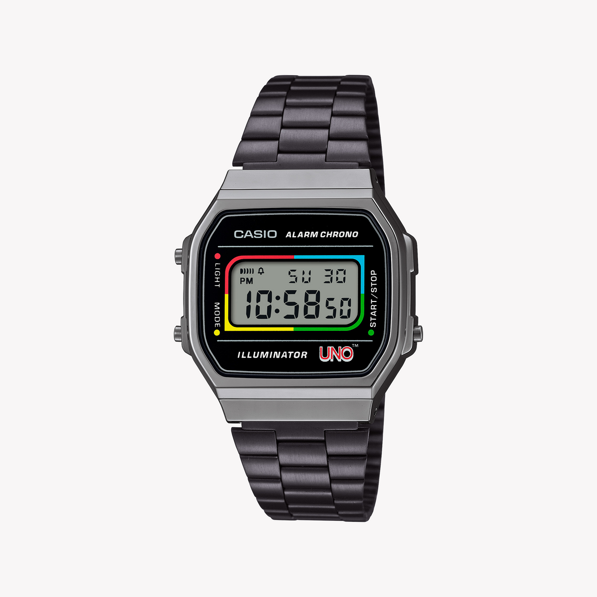 CASIO A168WEUC-1ADR ELEGANT ADVENTURER - STYLISH DIGITAL TIMEPIECE WITH GRAY RESIN CASE