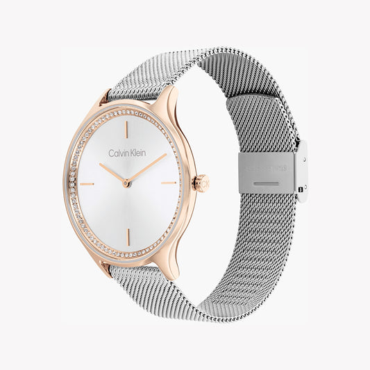 CK CALVIN KLEIN NEW COLLECTION - ELEGANT ROSE GOLD WOMEN'S WATCH WITH SILVER DIAL-i-Watch-2