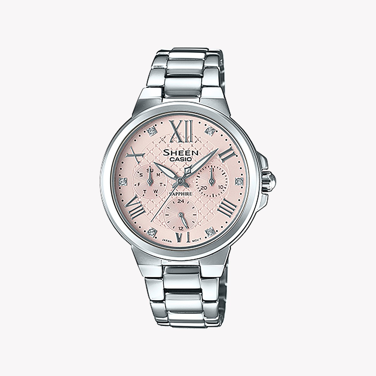 CASIO SHE-3511D-4AUDR ELEGANCE - VERSATILE WOMEN'S WATCH WITH STAINLESS STEEL BAND & CLASSIC DIAL