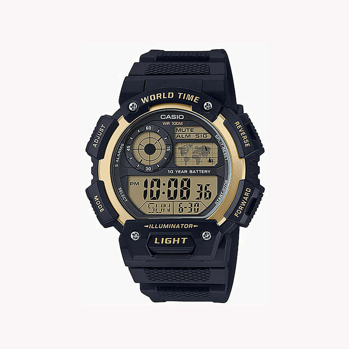 CASIO AE 1400WH-9AVDF - BOLD BLACK DIGITAL TIMEPIECE: UNMATCHED PERFORMANCE FOR MEN