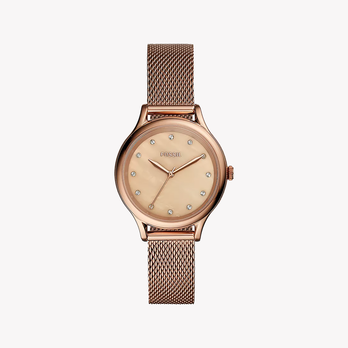 FOSSIL BQ3392 ROSE GOLD MESH - EFFORTLESS ELEGANCE WOMEN'S WATCH