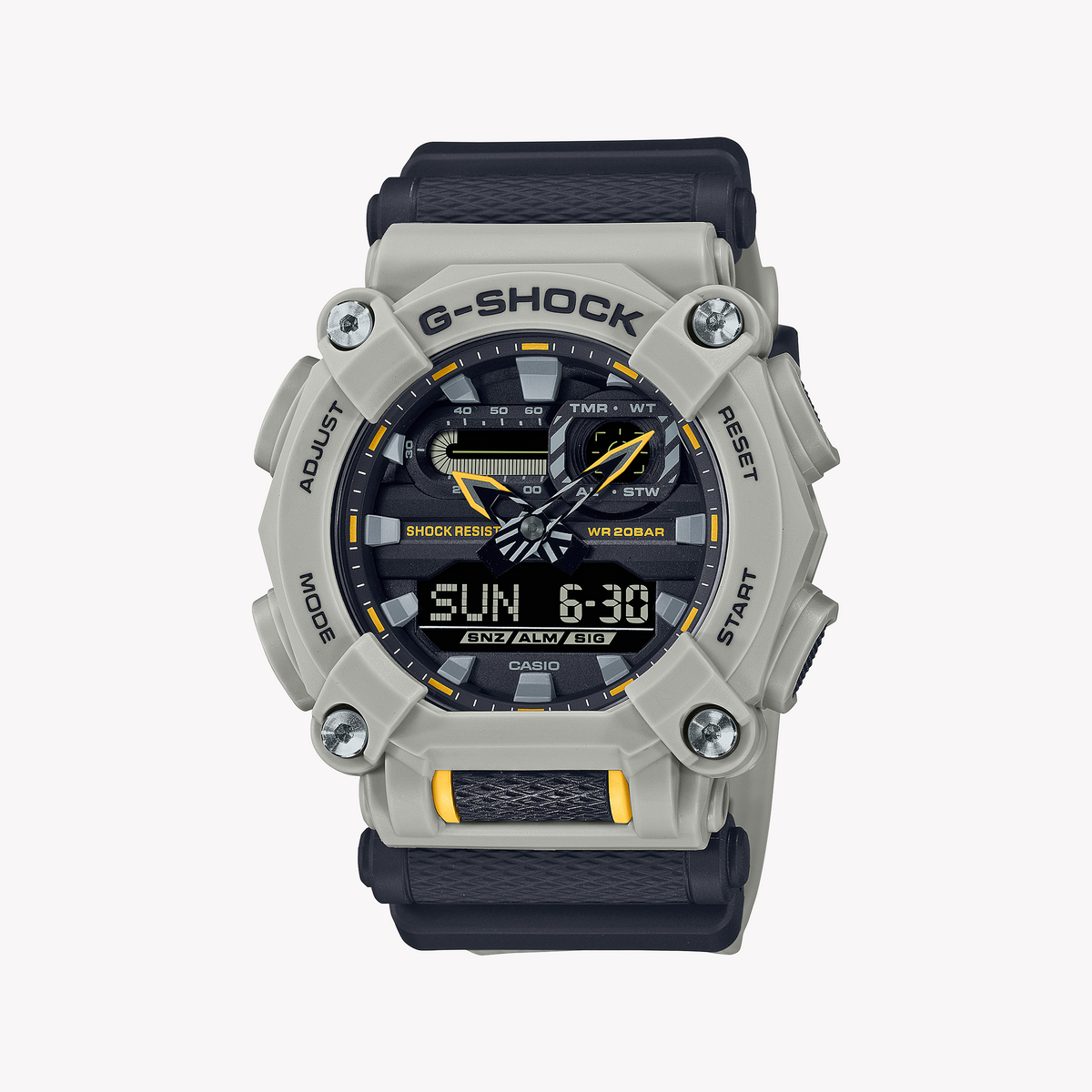 CASIO G-SHOCK GA-900HC-5ADR ADVENTURE READY - STYLISH SPORTS WATCH WITH SILVER CASE & BLACK BAND