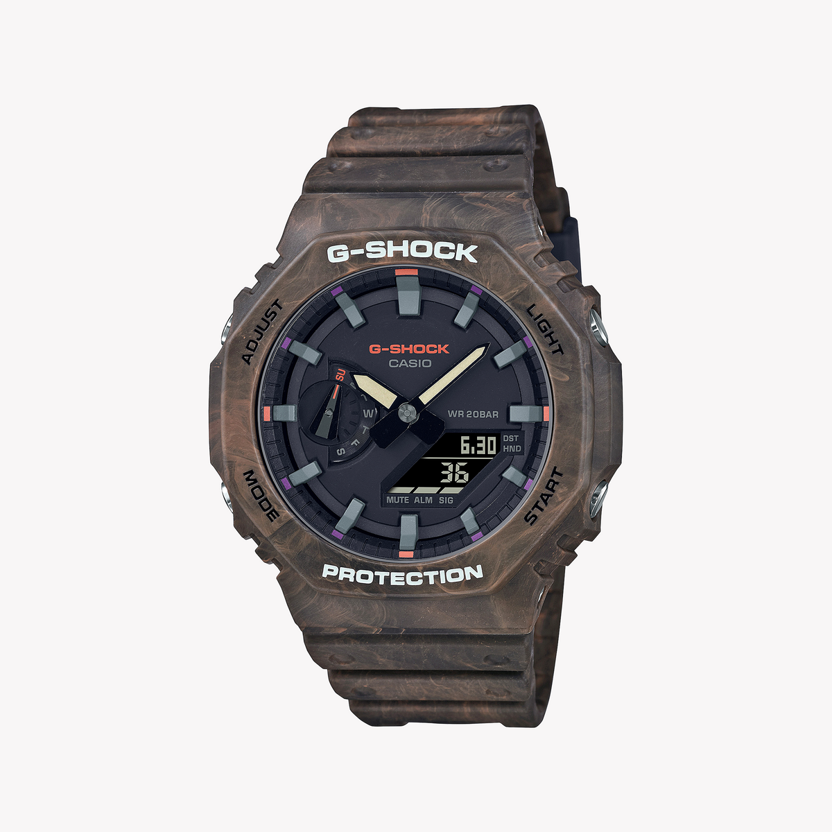 CASIO G-SHOCK GA-2100FR-5ADR BOLD ELEGANCE - MEN'S RESILIENT TIMEPIECE IN BROWN & BLACK