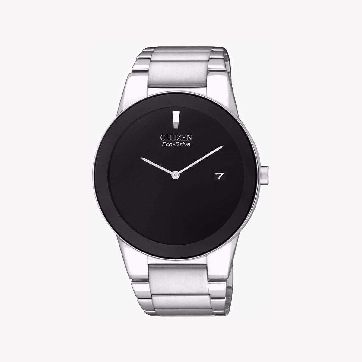 CITIZEN Eco-Drive AU1060-51E - MODERN MASTERY: Black Steel & Silver Men's Watch