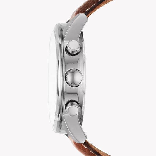 FOSSIL BQ2125IE - TIMELESS ELEGANCE - CLASSIC BLUE DIAL & LEATHER STRAP MEN'S WATCH-i-Watch-2