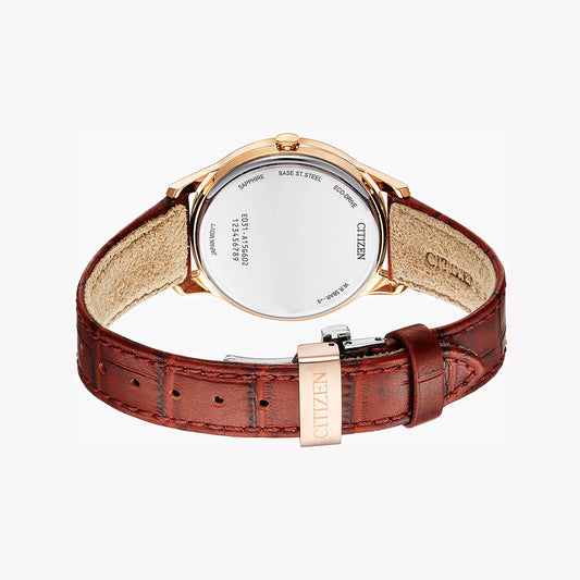 CITIZEN EM0419-11D RADIANT CHARM - VIBRANT MULTI-COLORED DIAL & LUXURIOUS LEATHER BAND Women's Watch-i-Watch-2