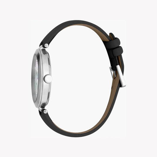 ESPRIT Women's Watch with Silver Stainless Steel Case and Black Leather Band-i-Watch-2
