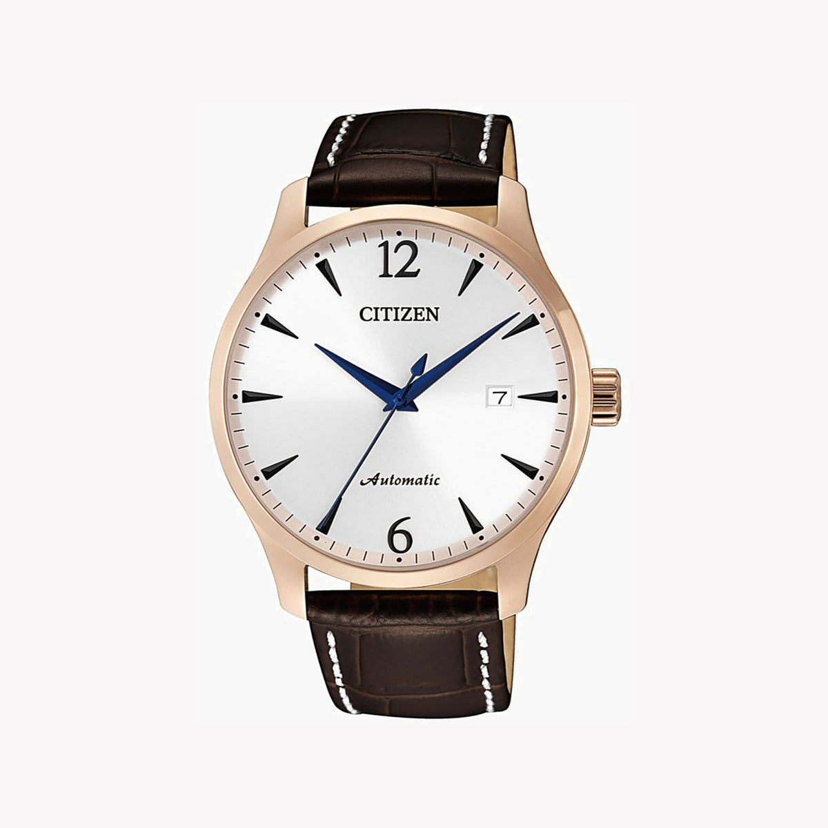 CITIZEN NJ0113-10A - ELEGANT AUTOMATIC TIMEPIECE WITH ROSE GOLD & LEATHER STRAP