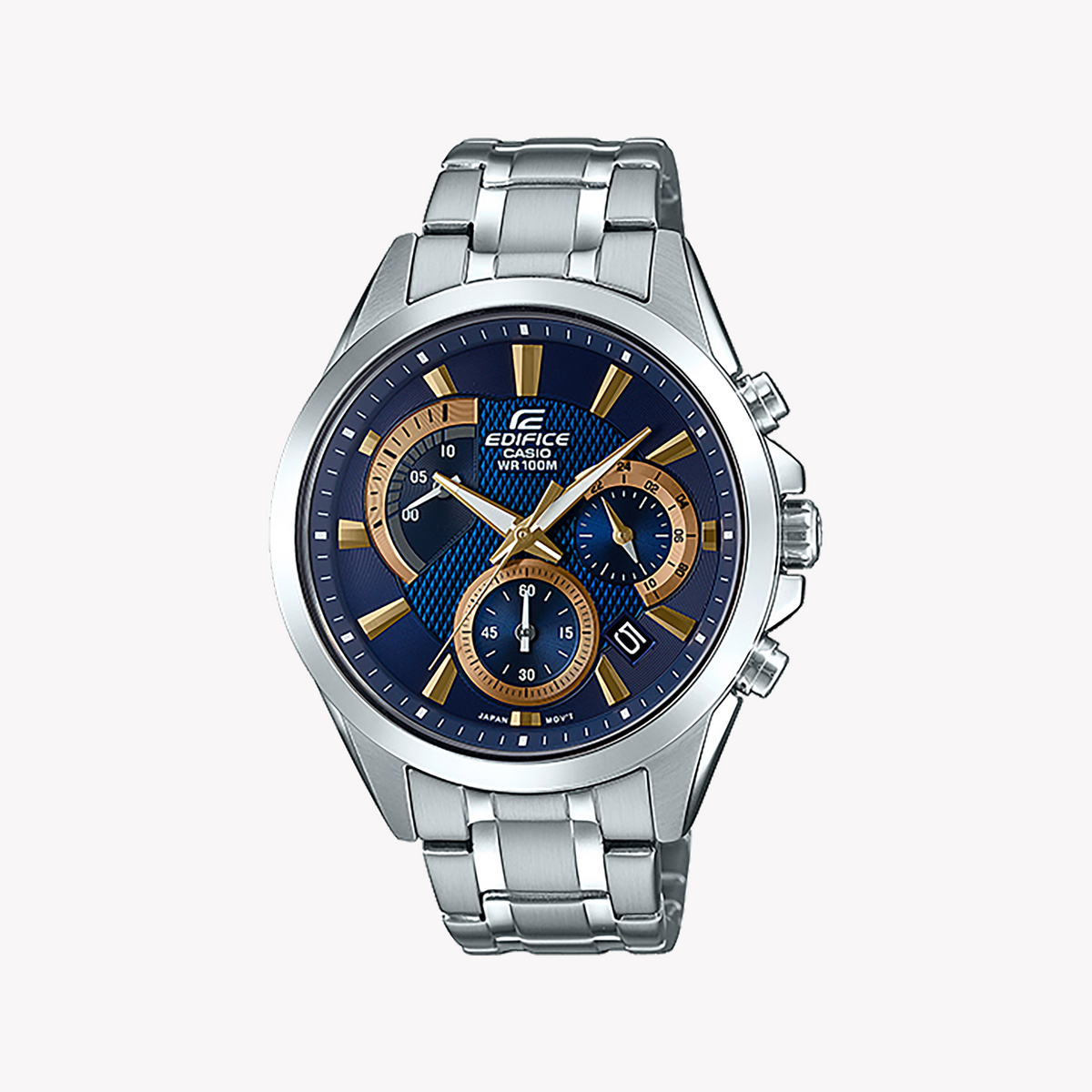 CASIO EDIFICE EFV-580D-2AVUDF - BLUE DIAL MEN'S STAINLESS STEEL WATCH FOR ADVENTURE & ELEGANCE
