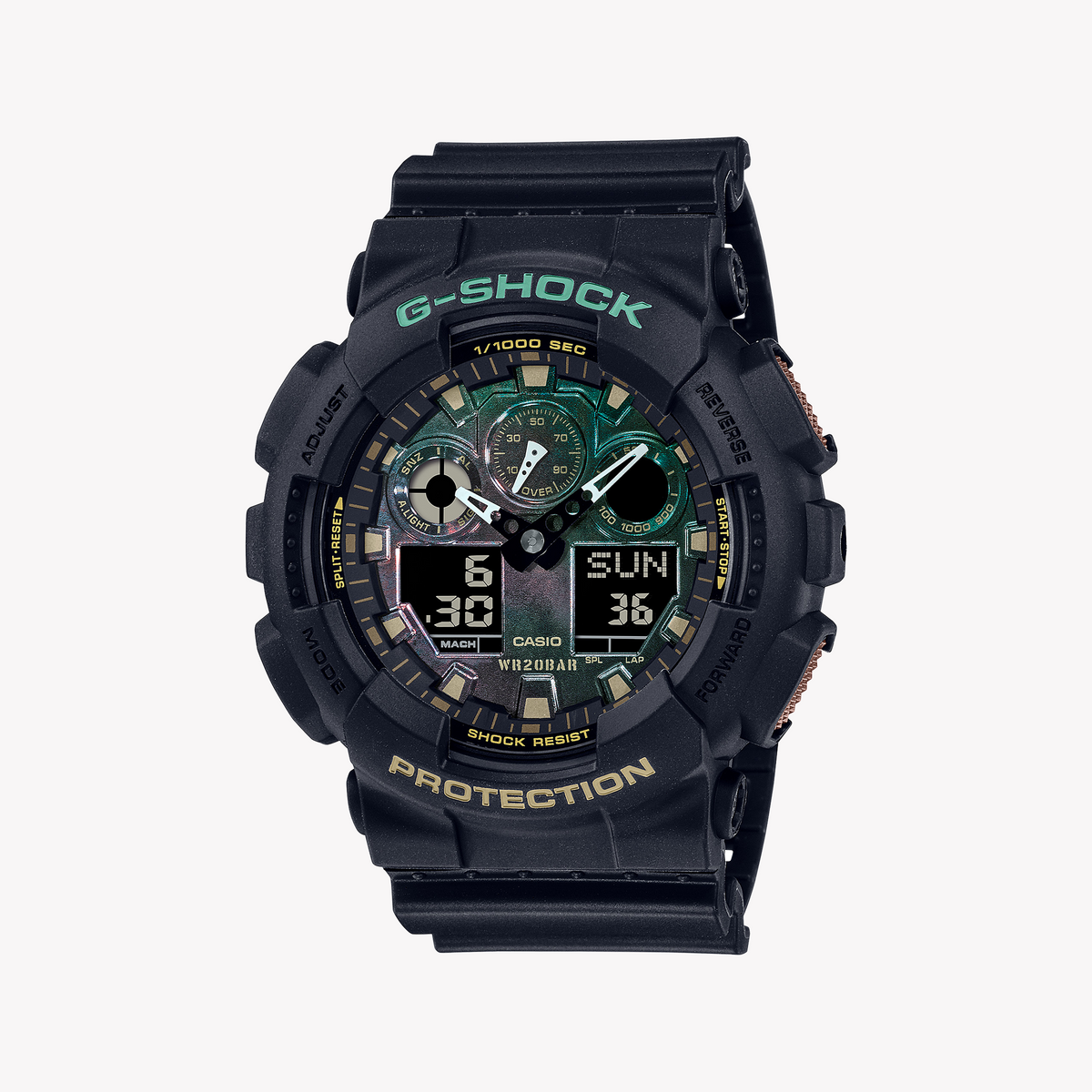 CASIO G-SHOCK GA-100RC-1ADR ADVENTURE READY - MEN'S ULTIMATE BLACK RESIN SPORT WATCH