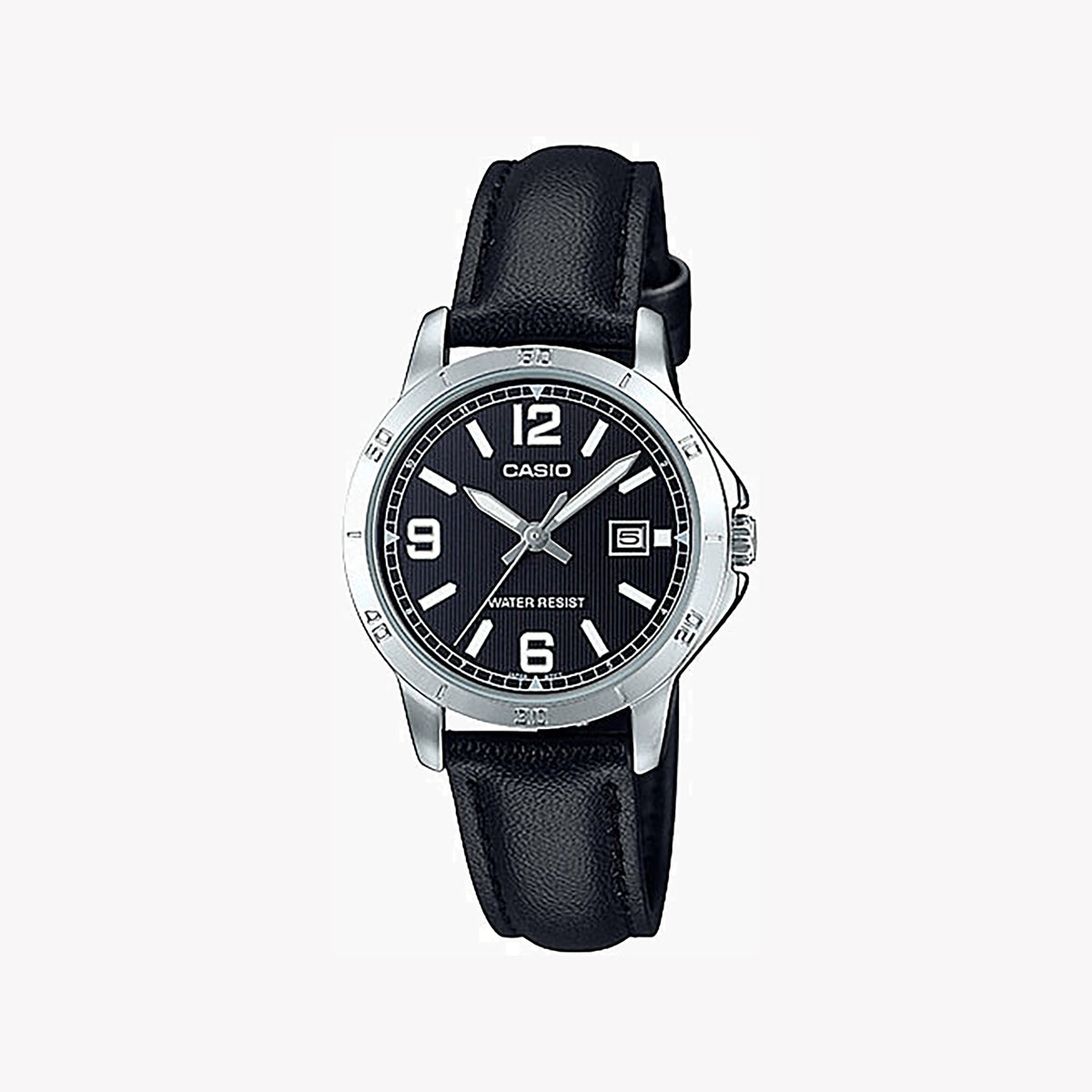 CASIO LTP-V004L-1BUDF - SPORTY SOPHISTICATION UNISEX WATCH WITH BLACK LEATHER BAND AND CHIC DESIGN