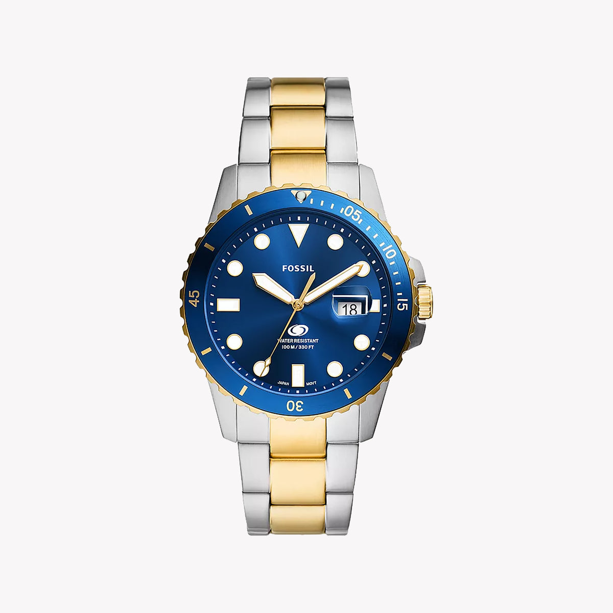 FOSSIL BLUE DIVE THREE - ADVENTURE READY MEN'S WATCH WITH STRIKING BLUE DIAL & STAINLESS STEEL BAND
