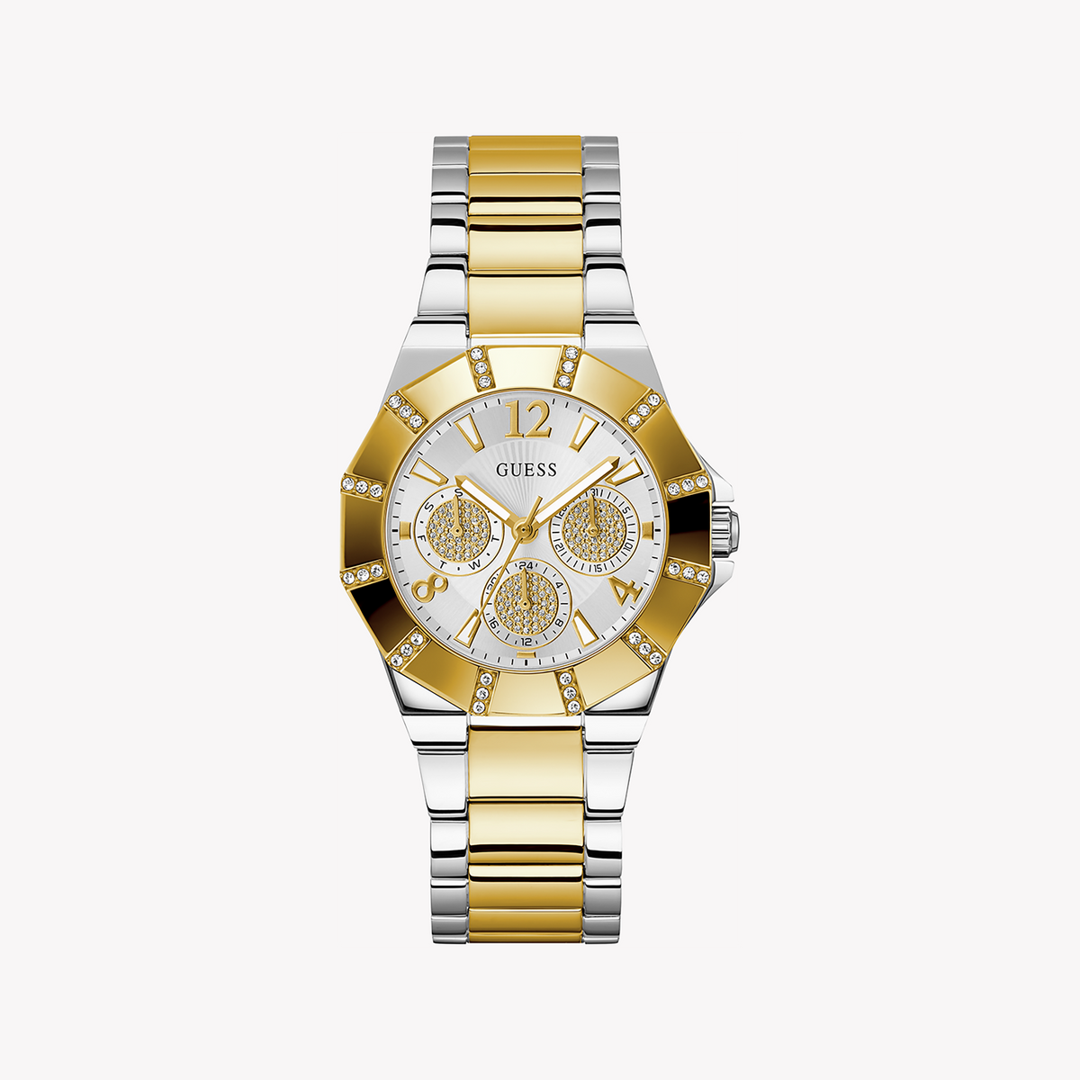 GUESS GW0616L2 - RADIANT GLAMOUR WOMEN'S TIMEPIECE WITH STUNNING GOLD/SILVER ACCENTS