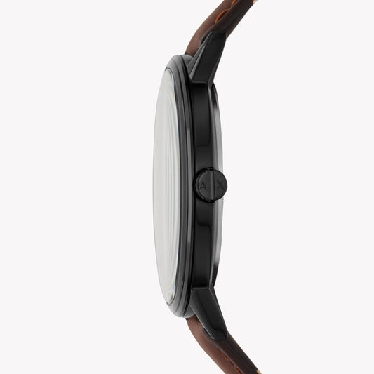 ARMANI EXCHANGE AX2706 MODERN CLASSIC - MEN'S BLACK & BROWN LEATHER TIMEPIECE-i-Watch-2