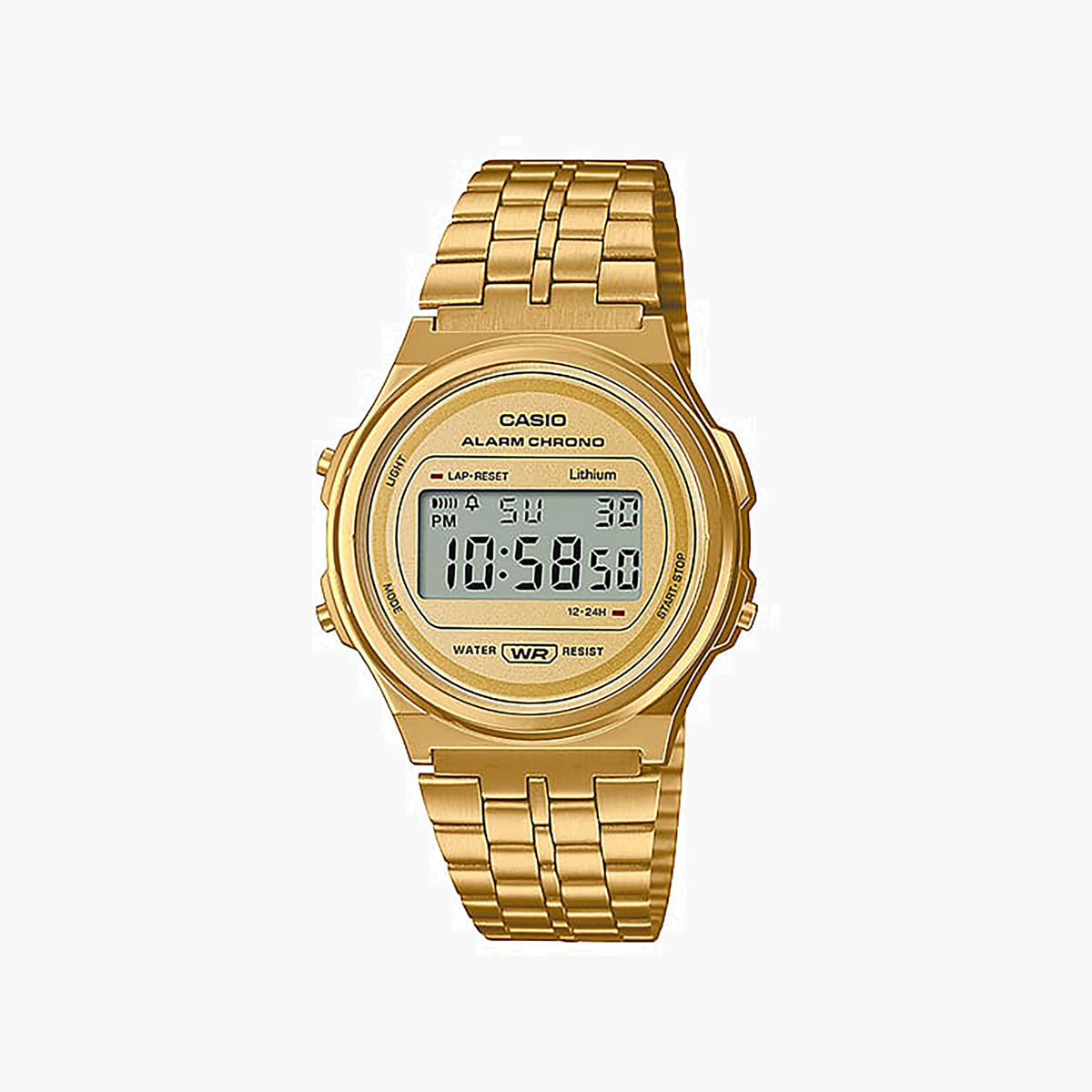 CASIO A171WEG-9A GOLDEN SPIRIT - SPORTY SOPHISTICATION UNISEX DIGITAL WATCH with stunning gold finish and precision features