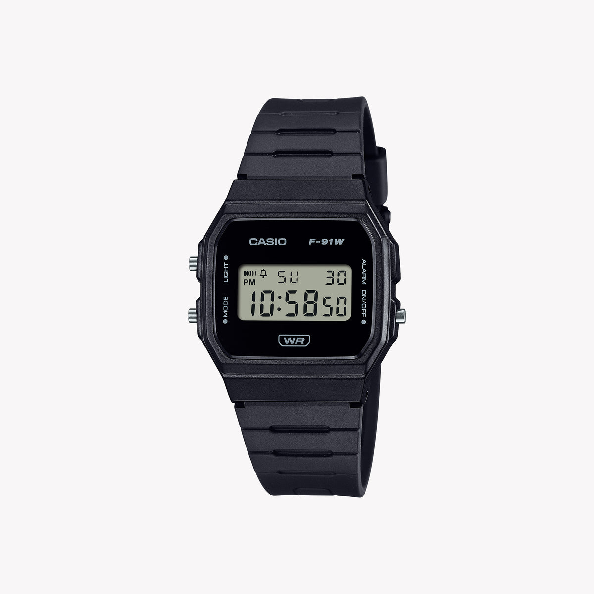 CASIO F-91WB-1AEF TIMELESS UTILITY - UNISEX CLASSIC WRISTWATCH with sleek resin design and multifunctional features