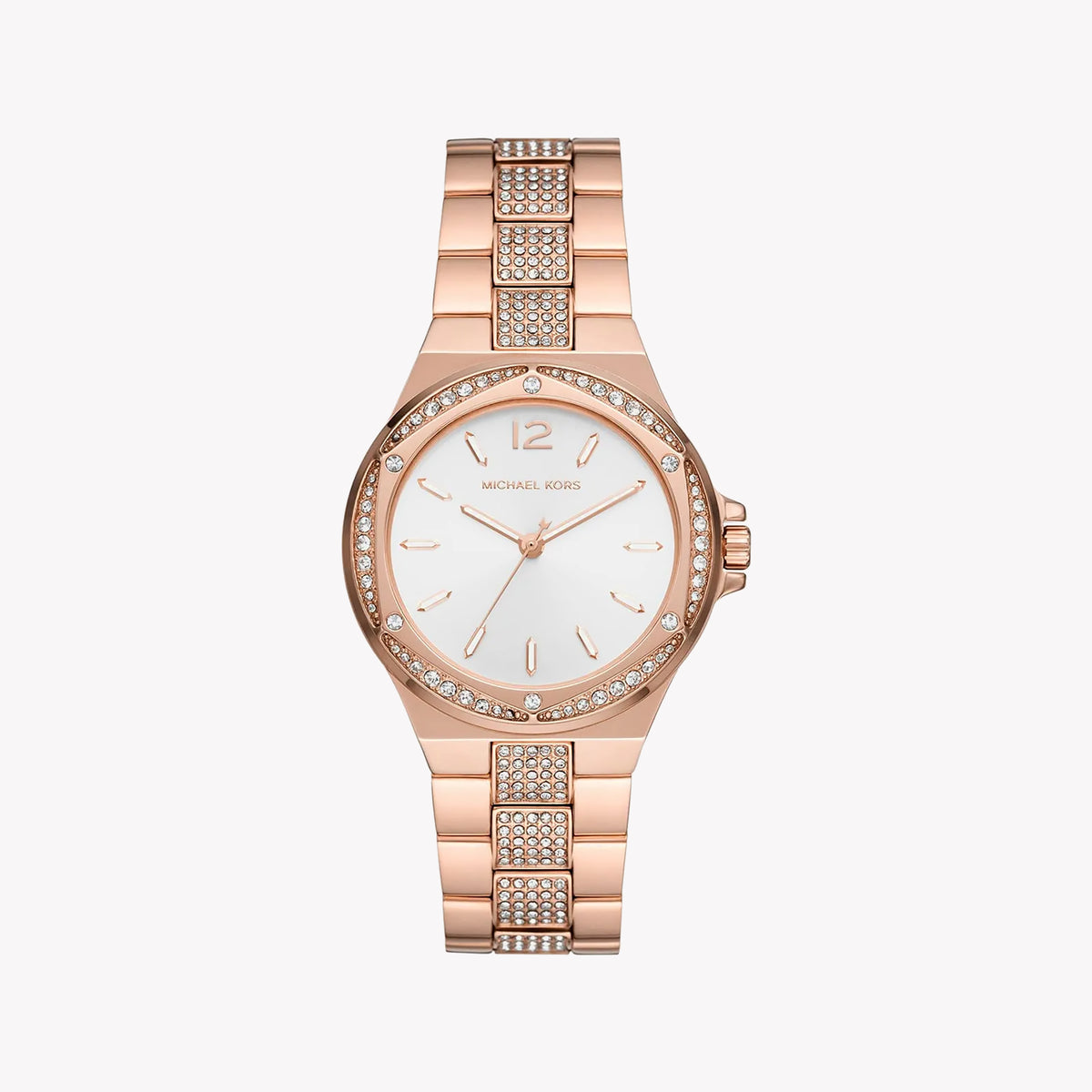 MICHAEL KORS MK7362 ROSE GOLD CHIC - ELEGANT WOMEN'S WATCH with stainless steel band and white dial