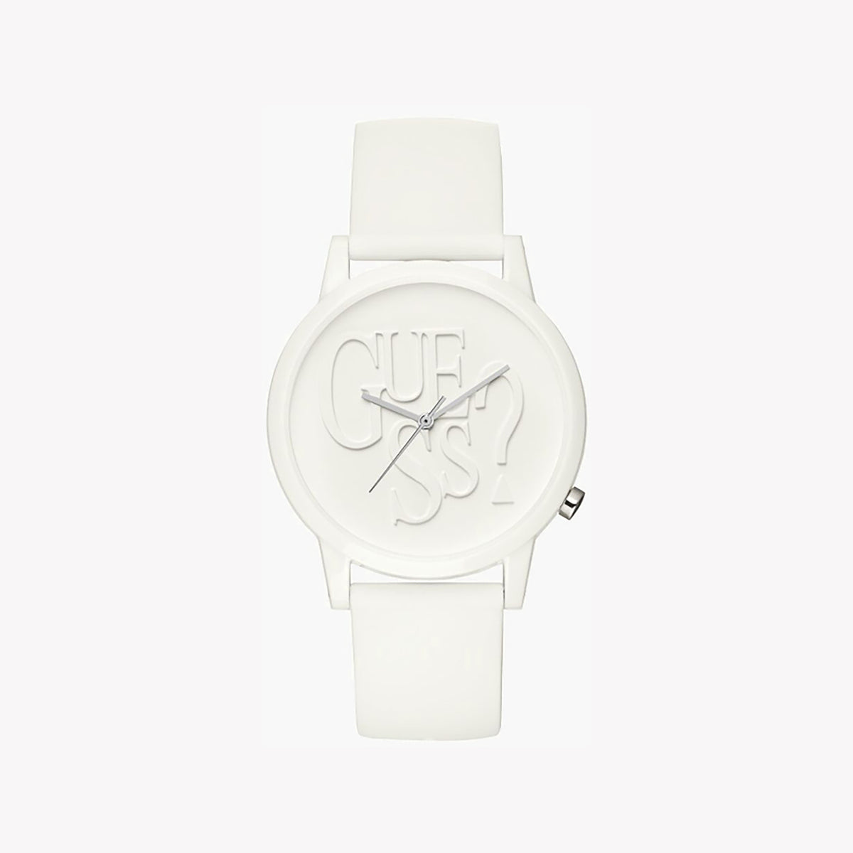 GUESS V1019M2-NA BOLD PRESENCE - MEN’S STYLISH WHITE LEATHER WATCH with 42mm STAINLESS STEEL CASE