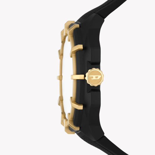 DIESEL DZ1987 BOLD COMMANDER - MEN'S BLACK STAINLESS STEEL WATCH WITH RUGGED LEATHER BAND-i-Watch-2