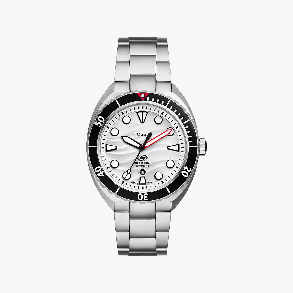 FOSSIL BREAKER THREE - STRIKING SILVER TIMEPIECE WITH POWERFUL QUARTZ PRECISION