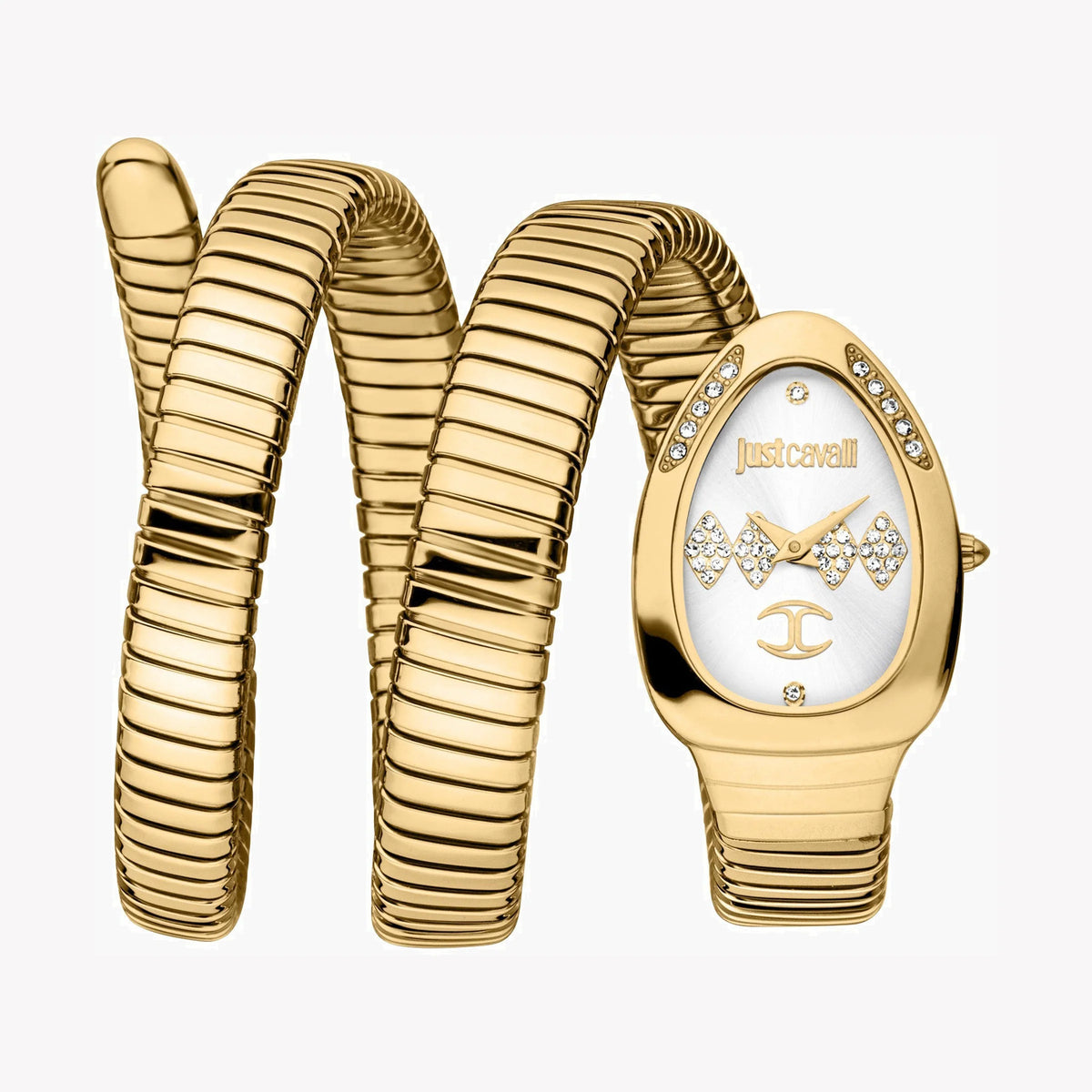 JUST CAVALLI Women's Watch with Gold Stainless Steel Case and Gold Stainless Steel Band