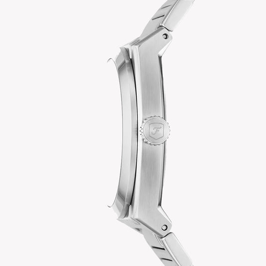 FOSSIL EVERETT THREE - STYLISH ENDURANCE MEN'S WATCH WITH GREEN DIAL & SILVER STAINLESS STEEL BAND-i-Watch-2