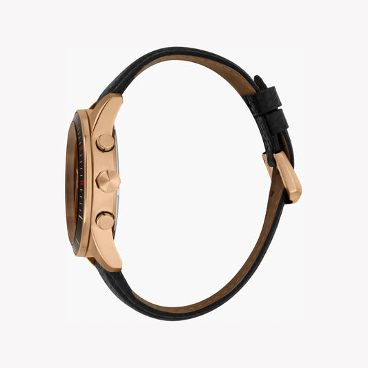 JUST CAVALLI JC1G166L0025 MEN'S ELEGANT BLACK DIAL ROSE GOLD STAINLESS STEEL WATCH-i-Watch-2