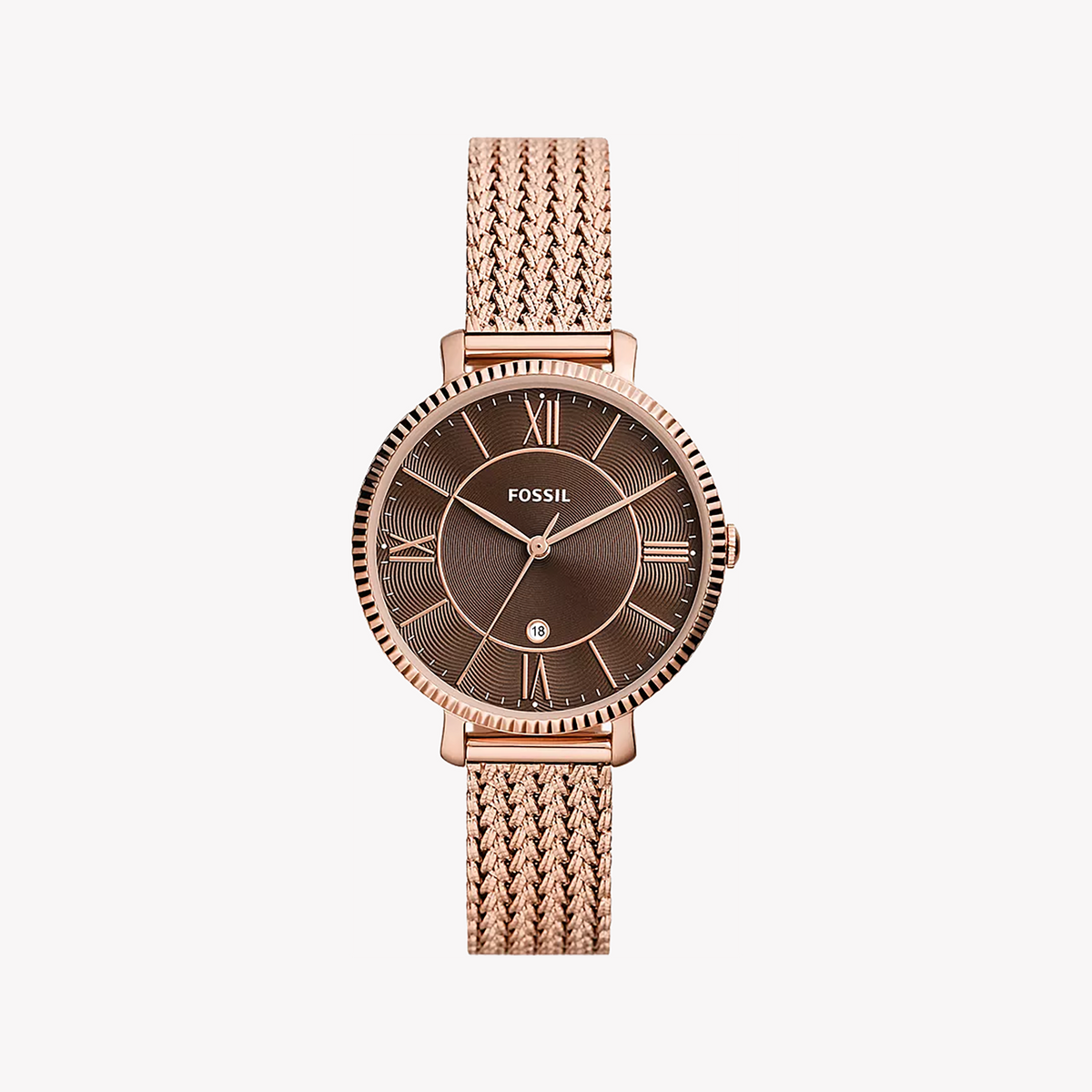 FOSSIL ES5322 ROSE GOLD ELEGANCE - TIMELESS WOMEN'S WATCH WITH BROWN DIAL