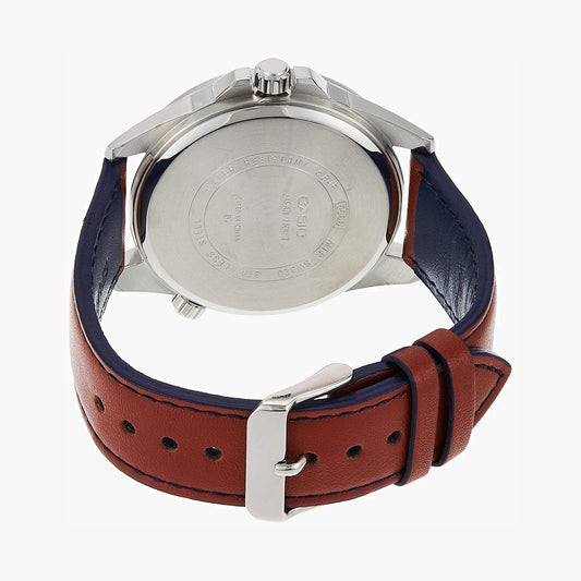 CASIO MTP-SW320L-2AVDF - ELEGANCE UNLEASHED: STYLISH MEN'S WATCH WITH BLUE DIAL & LEATHER BAND-i-Watch-2