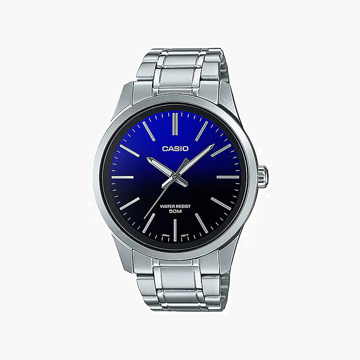 CASIO MTP-E180D-2AVDF SPORTY SOPHISTICATION - STYLISH MEN'S WATCH WITH BLUE DIAL & STAINLESS STEEL BAND