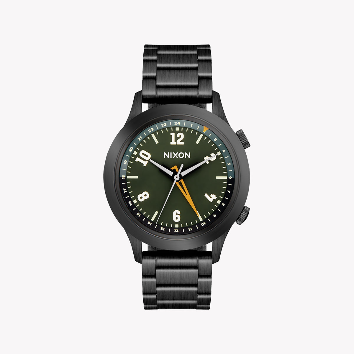 NIXON A1422-5290 MEN'S TIMEPIECE - BOLD BLACK & VIBRANT GREEN FOR MODERN ADVENTURES