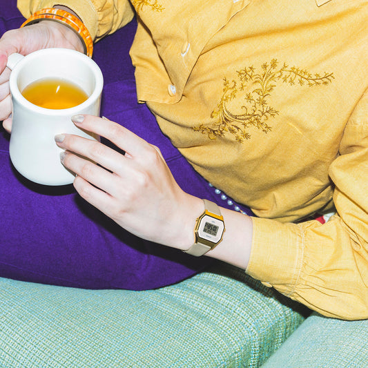 CASIO LA680WEGL-5DF ELEGANT GOLD - VERSATILE WOMEN'S DIGITAL WATCH with Gray Leather Band-i-Watch-2