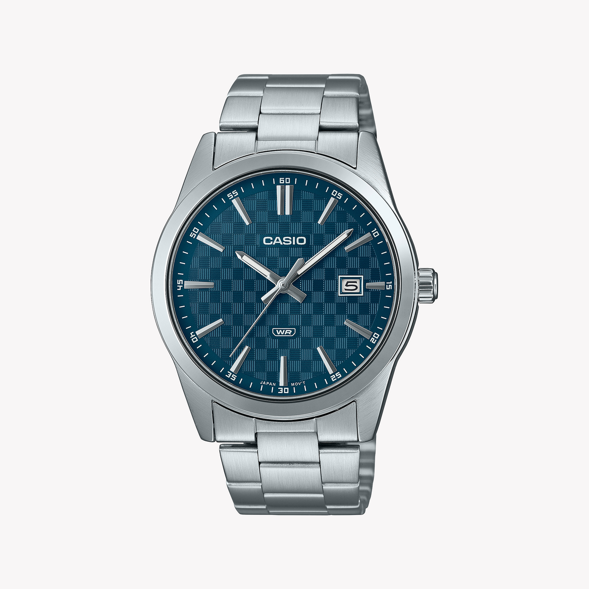 CASIO MTP-VD03D-2A2UDF BOLD TIMEPIECE - STUNNING BLUE DIAL & STAINLESS STEEL BRACELET Men's Watch