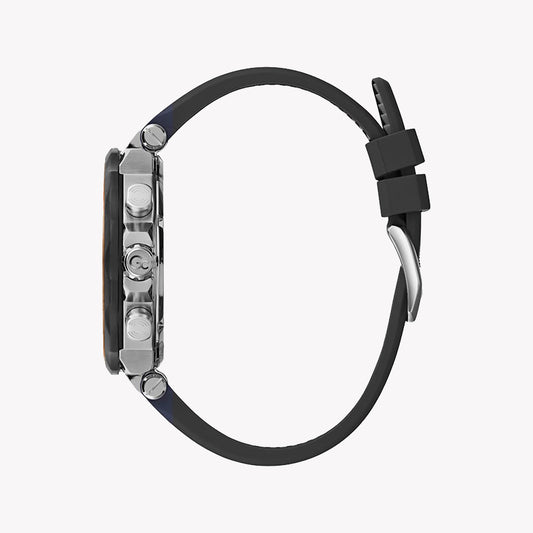 GUESS COLLECTION Y63003G2MF - SPORTY ELEGANCE MEETS MODERN VERSATILITY Men's Watch with Silver Case and Black Dial-i-Watch-2