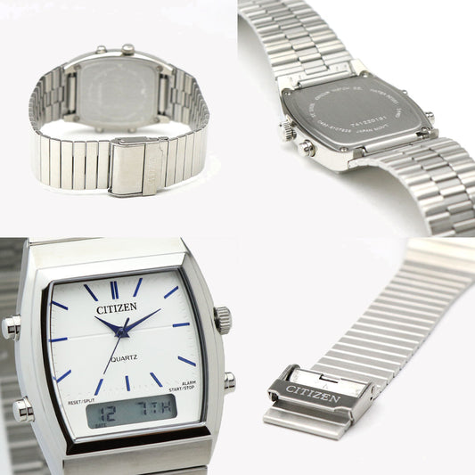 CITIZEN JM0540-51A: MODERN VERSATILITY - STAINLESS STEEL MEN'S WATCH WITH WHITE DIAL & WATER RESISTANCE-i-Watch-2