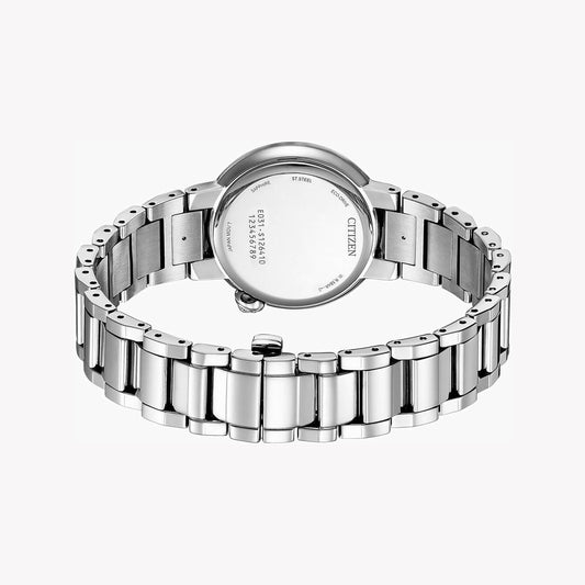 CITIZEN EM0910-80N - ELEGANT BLUE DIAL & SILVER STAINLESS STEEL - SOPHISTICATED WOMEN'S TIMEPIECE-i-Watch-2