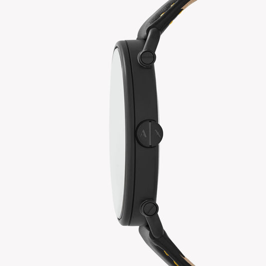 ARMANI EXCHANGE AX2904 - BOLD TIMEPIECE WITH SLEEK BLACK STAINLESS STEEL & LEATHER BAND-i-Watch-2
