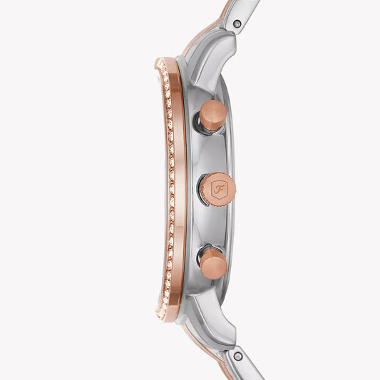 FOSSIL Women's Watch with Silver Stainless Steel Case and Silver / Gold Stainless Steel Band-i-Watch-2