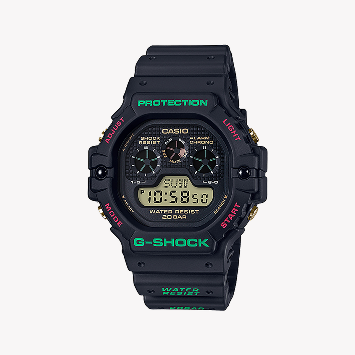 CASIO G-SHOCK DW-5900TH-1DR BOLD ADVENTURER - MEN'S RESILIENT BLACK TIMEPIECE