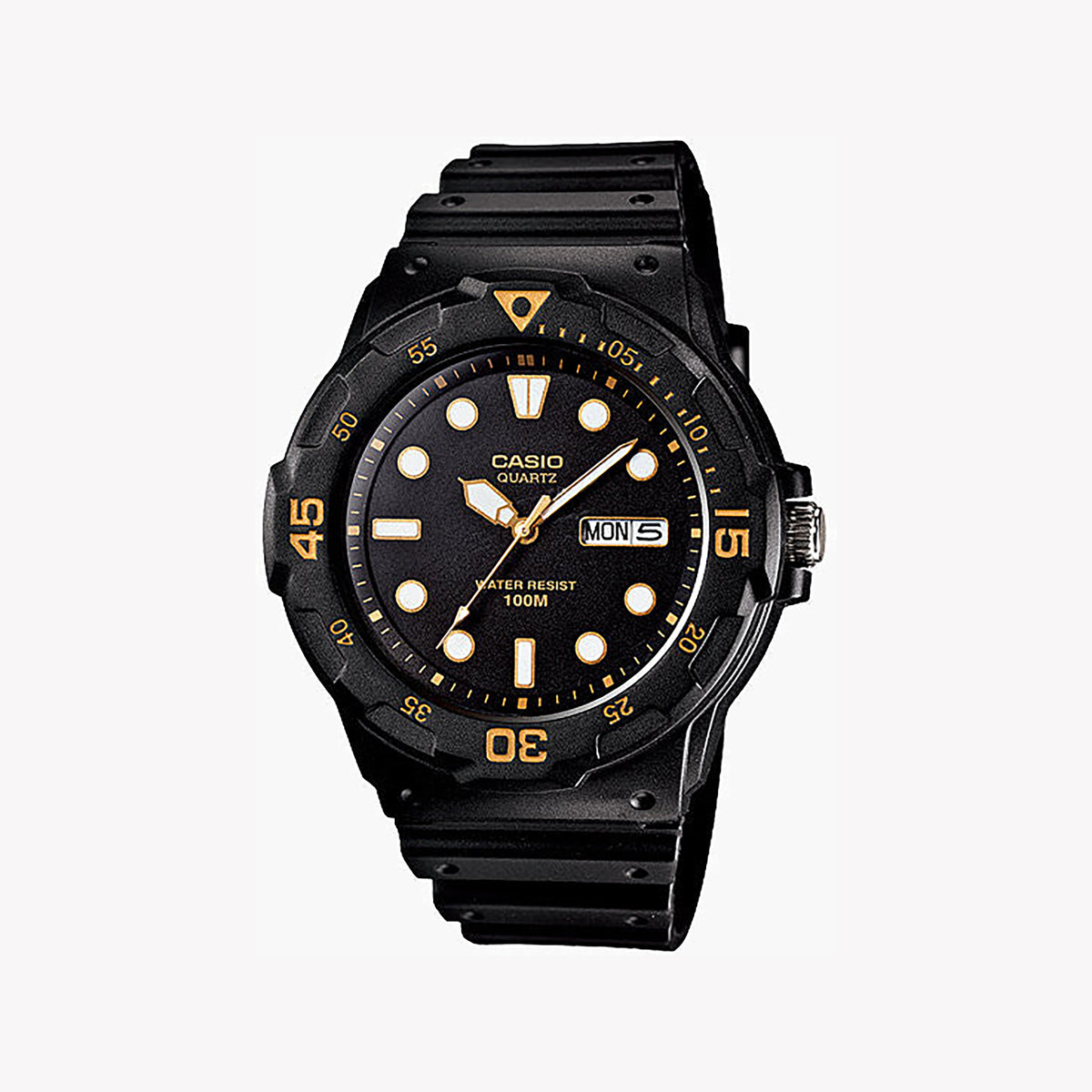 CASIO MRW-200H-1EVDF SPORTY ELEGANCE - MEN'S BLACK RESIN WATCH FOR ACTIVE LIFESTYLES