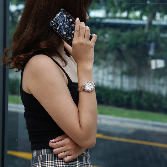 CASIO SHE-3062PG-7AUDF - SPORTY ELEGANCE WOMEN'S WATCH WITH ROSE GOLD & WHITE DIAL-i-Watch-2