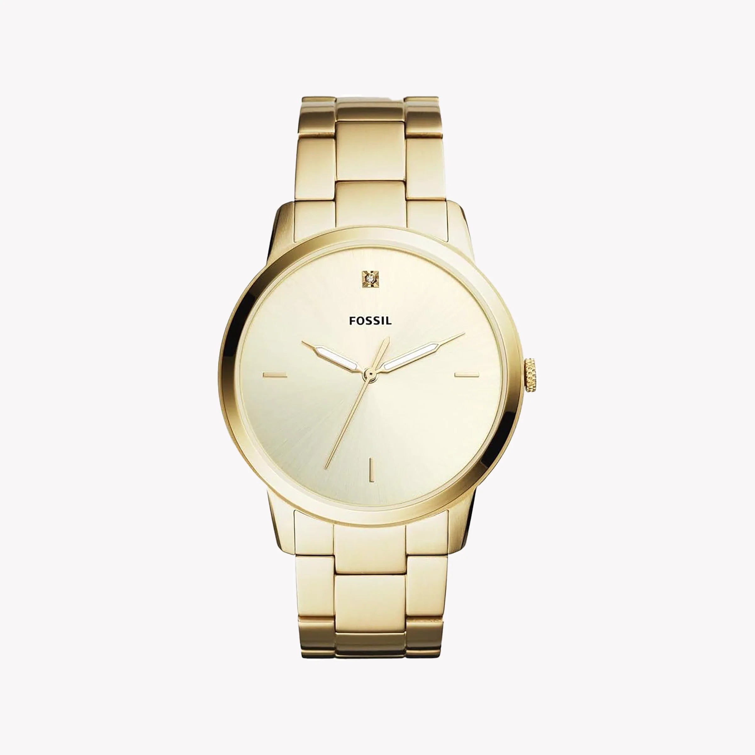 Fossil Unisex Gold Stainless Steel Watch, Gold Dial Fs5457 – i-Watch
