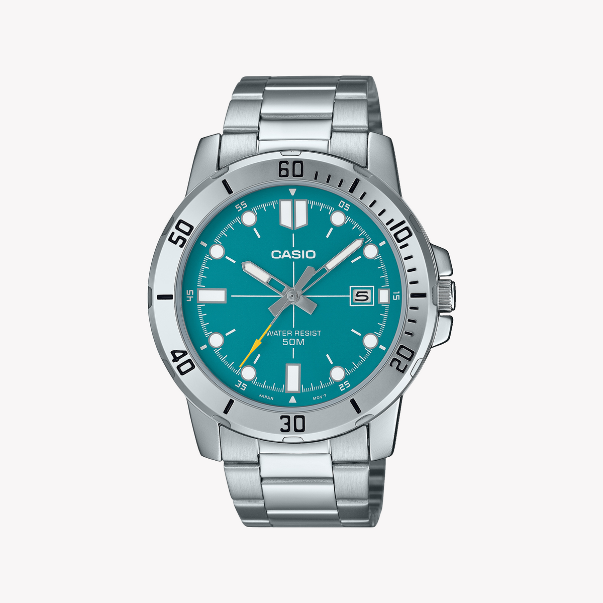 CASIO MTP-VD01D-3E2VUDF SPORTY ELEGANCE - STYLISH MEN'S WATCH WITH BLUE DIAL & STAINLESS STEEL BAND